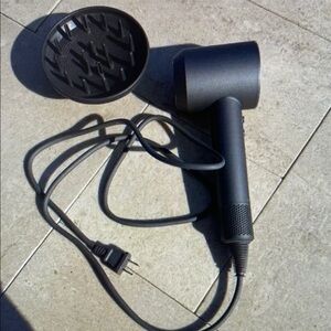 Gray Hair Dryer with Diffuser